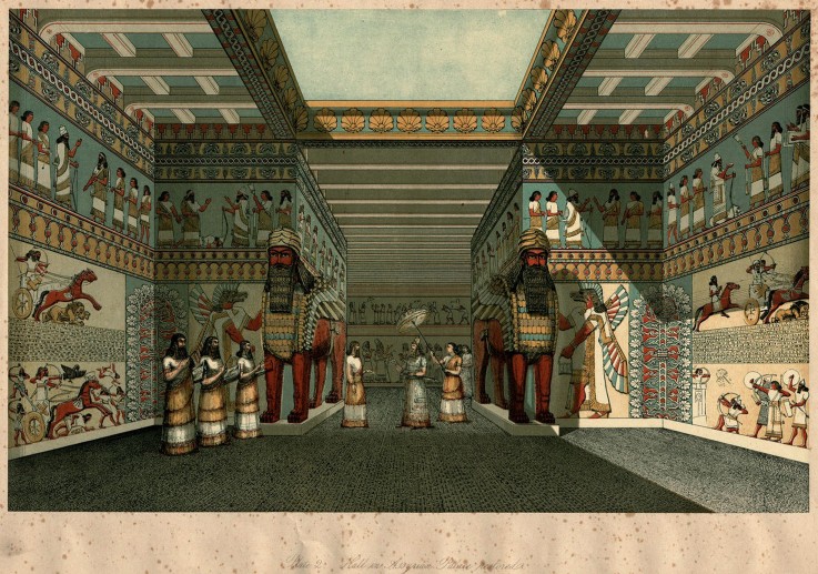 Halle in einem assyrischen Palast. Rekonstruktion (Aus "The Nineveh Court in the Crystal Palace" von von Unbekannter Künstler