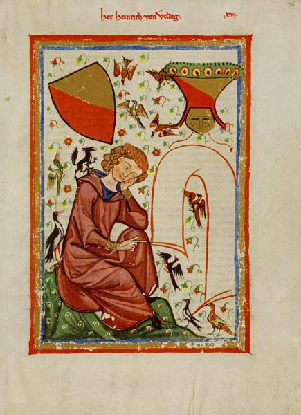 Heinrich von Veldeke (Darstellung im Codex Manesse) von Unbekannter Künstler