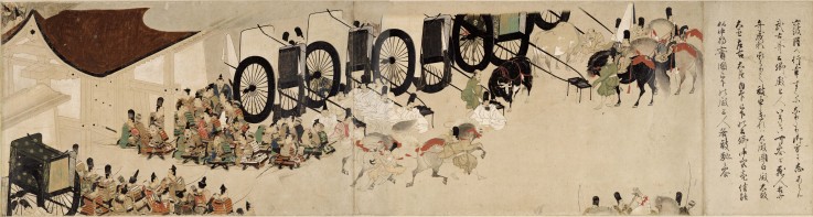 Illustriertes Epos Heiji Bürgerkrieg (Kaiserlicher Besuch bei Rokuhara) Rollbild 6 von Unbekannter Künstler