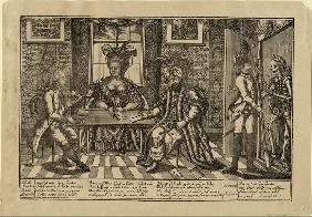 Joseph II., Katharina die Große und Sultan Abdülhamid I. am Kartenspiel