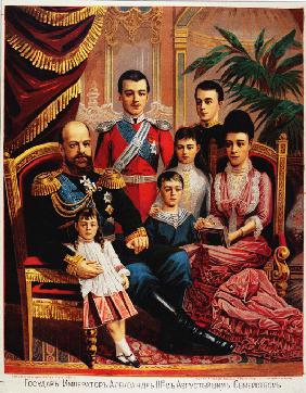 Kaiser Alexander III. mit seiner Familie 1889