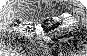Kaiser Napoleon III. auf dem Sterbebett 1873