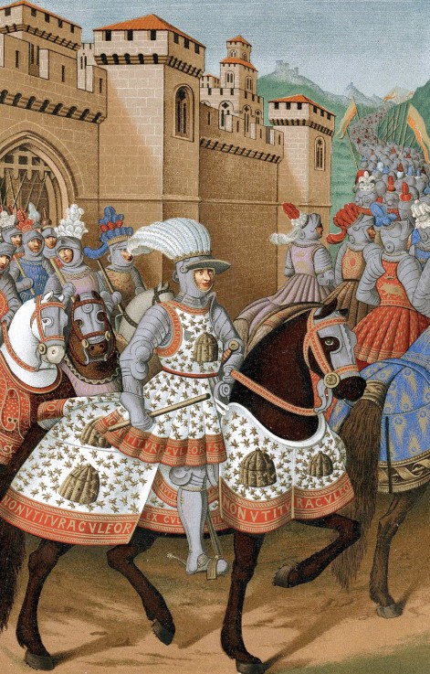 Ludwig XII. von Frankreich mit seiner Armee bestraft die Stadt Genua am 24. April 1507 von Unbekannter Künstler