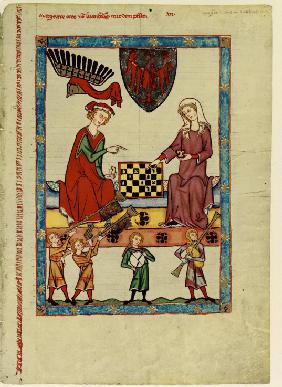 Markgraf Otto IV. von Brandenburg am Schachspiel (Darstellung im Codex Manesse)