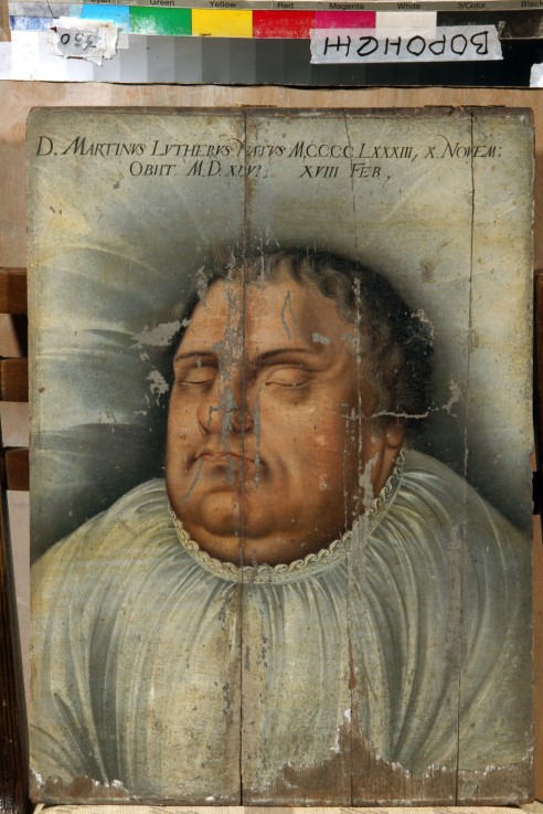 Martin Luther auf dem Sterbebett von Unbekannter Künstler