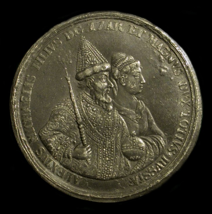 Medaille "Zar Alexei I. von Russland" (anlässlich der Geburt von Peter I.) von Unbekannter Künstler