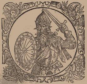 Mindaugas I. von Litauen (Aus: Sarmatiae Europeae desscriprio... von A. Guagnini) 1578
