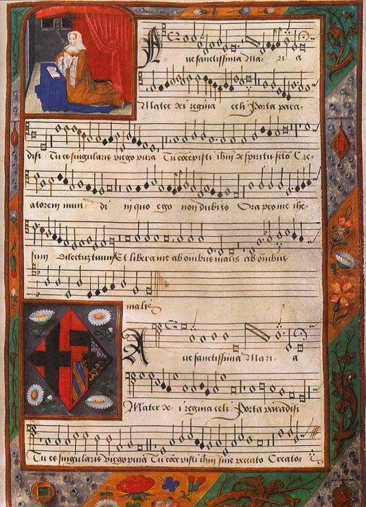 Musikhandschrift der Margarete von Österreich (Aus Album de Marguerite d'Autriche) von Unbekannter Künstler