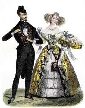 Pariser Ball-Kostüme aus dem Jahre 1830