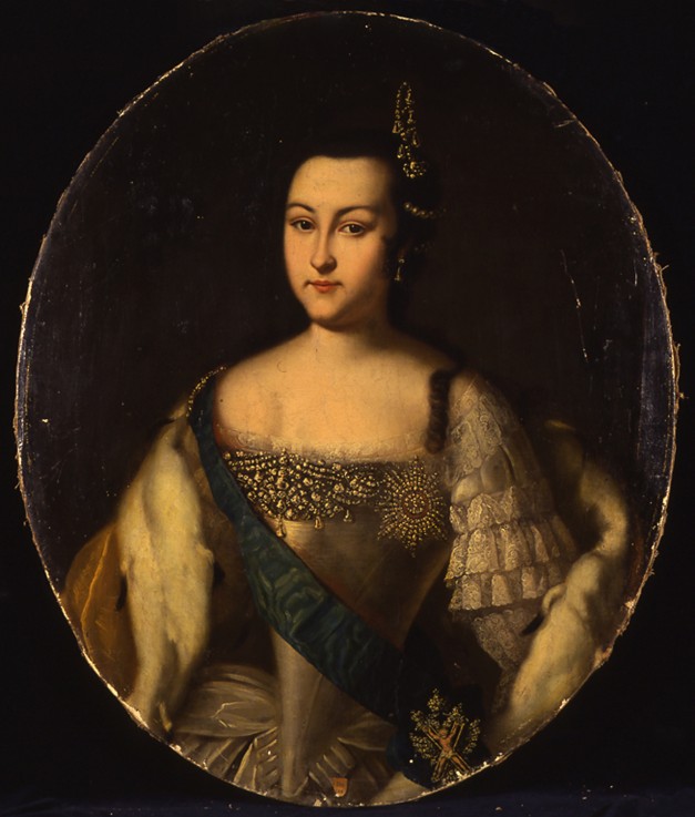 Porträt der Prinzessin Anna Leopoldowna (1718-1746), Mutter des Zaren Iwan VI. von Unbekannter Künstler