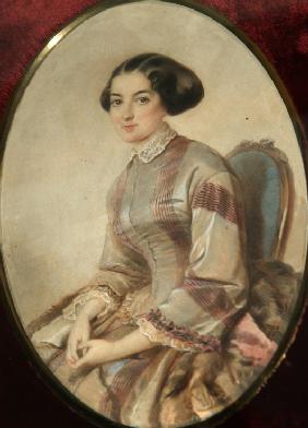Porträt der Schriftstellerin Awdotja Panajewa (1819-1893)