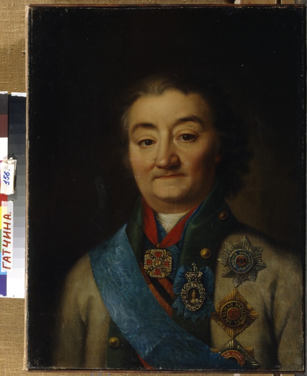 Porträt des Admirals Grafen Alexei Grigorjewitsch Orlow von Cesme (1737–1808) von Unbekannter Künstler
