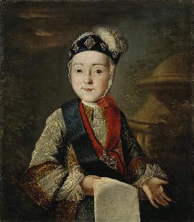 Porträt des Großfürsten Pawel Petrowitsch (1754-1801) als Kind