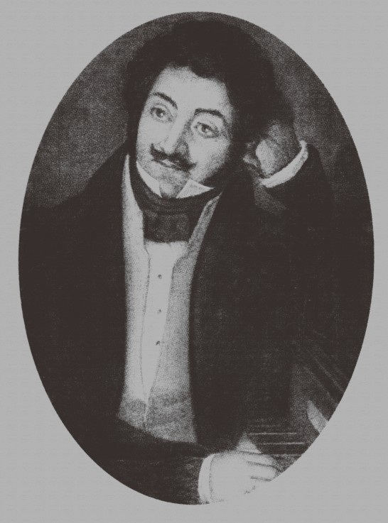 Porträt des Komponisten Alexander Alexandrowitsch Aljabjew (1787-1851) von Unbekannter Künstler