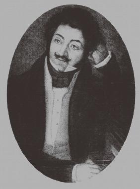 Porträt des Komponisten Alexander Alexandrowitsch Aljabjew (1787-1851)