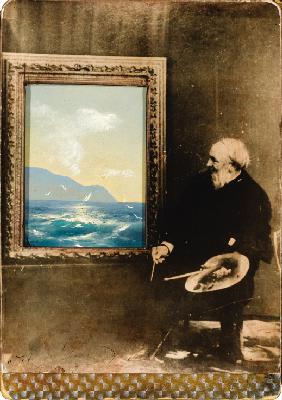 Porträt des Malers Iwan Aiwasowski (1817-1900) 1889