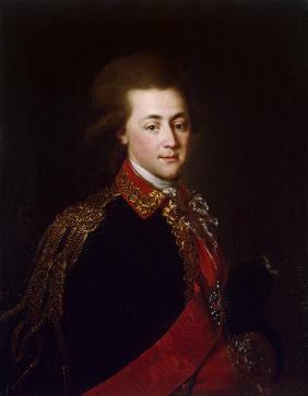 Porträt des Palastadjutanten Alexander Lanskoi, Favorit der Katharina II. 1784