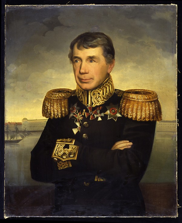 Porträt des Seefahrers und Entdeckers, Admirals Iwan Krusenstern (Adam Johann Ritter von Krusenstern von Unbekannter Künstler