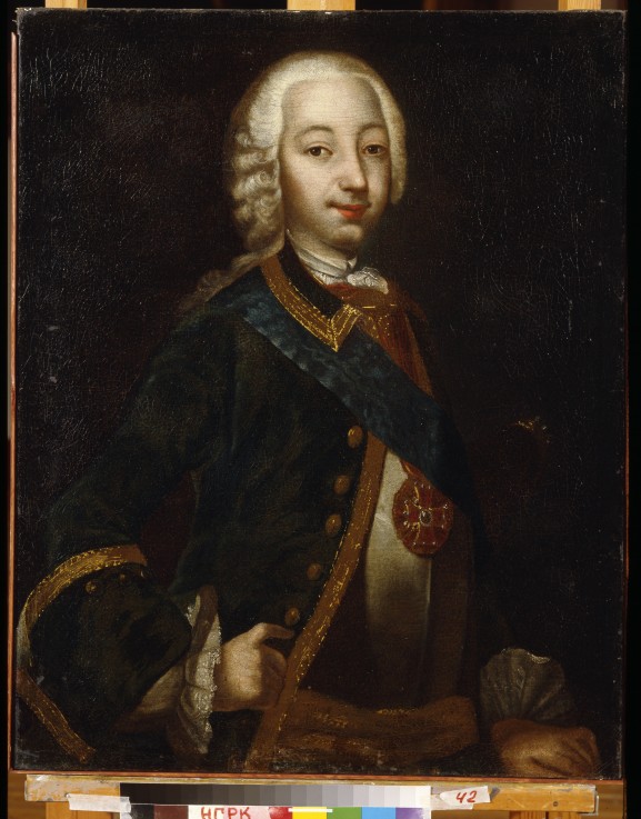 Porträt des Zaren Peter III. von Russland (1728-1762) von Unbekannter Künstler