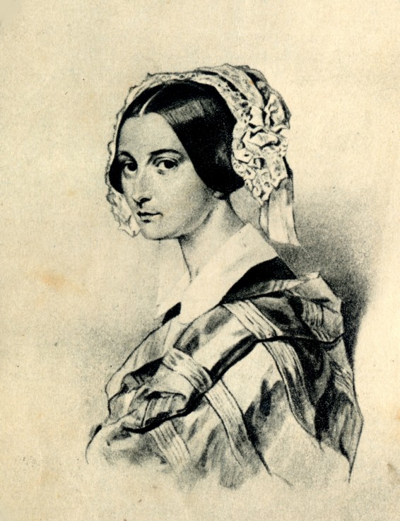 Porträt von Alexandra Smirnowa-Rosset (1809-1882). Nach einer Zeichnung von P. Sokolow von Unbekannter Künstler