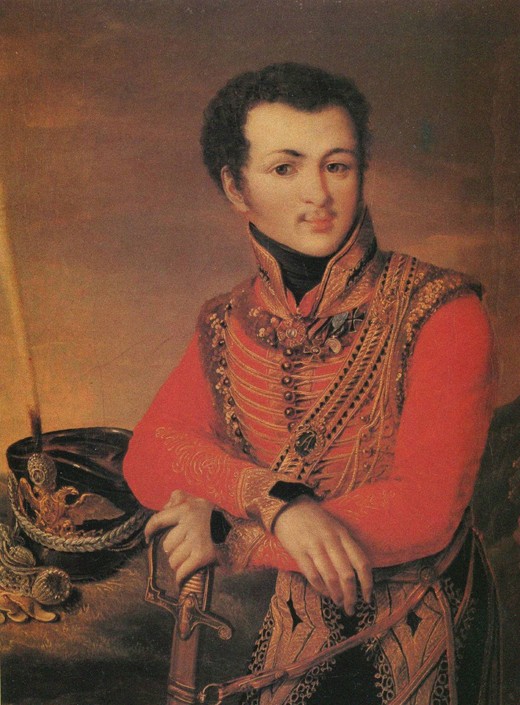 Porträt von Artemi Lasarew (1791-1813), Stabsrittmeister des Leib-Garde-Husarenregiments von Unbekannter Künstler
