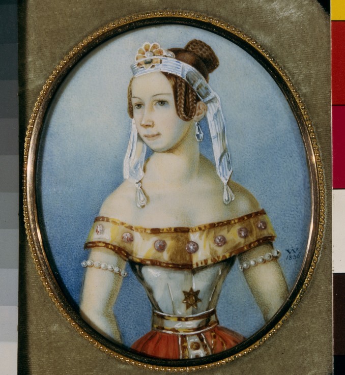 Porträt von Balletttänzerin Warwara Wolkowa (1816-1898) von Unbekannter Künstler