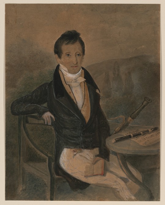 Porträt von Flötist und Komponist Jean-Louis Tulou (1786-1865) von Unbekannter Künstler