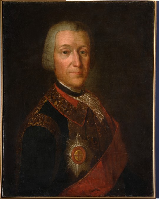 Porträt von Fürst Fjodor Iwanowitsch Golizyn (1700-1759) von Unbekannter Künstler