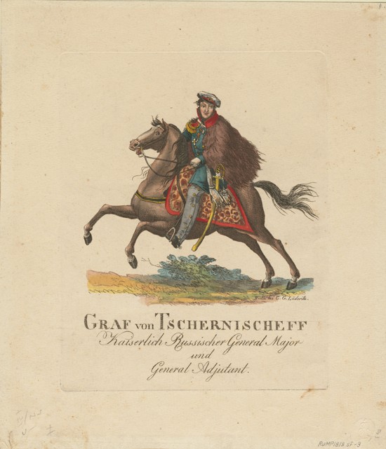 Porträt von General Graf Alexander Iwanowitsch Tschernyschow (1786-1857) von Unbekannter Künstler