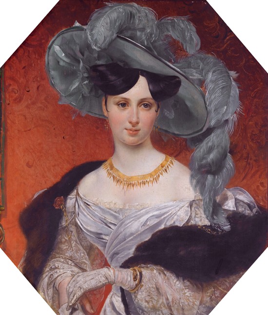 Porträt von Gräfin Stefania zu Sayn-Wittgenstein, geb. Radziwill (1809-1832) von Unbekannter Künstler