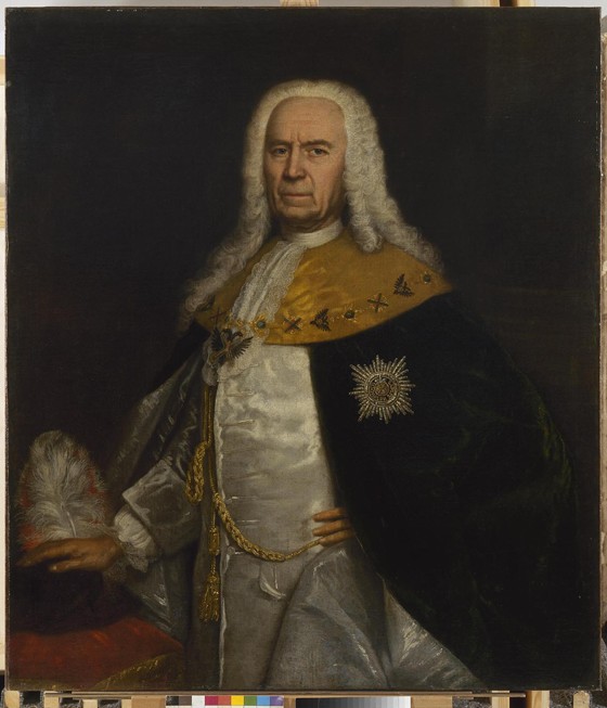 Porträt von Graf Andrei Iwanowitsch Uschakow (1697–1772) von Unbekannter Künstler