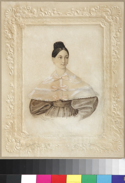Porträt von Jekaterina Alexandrowna Swerbejewa, geb. Fürstin Schtscherbatowa von Unbekannter Künstler