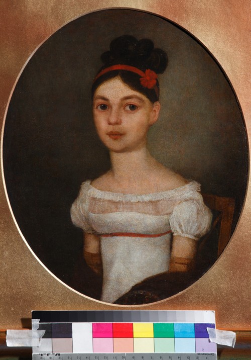 Porträt von Jelisaweta Fjodorowna Oserowa, geb. Sagrjaschskaja (1800-1885) von Unbekannter Künstler