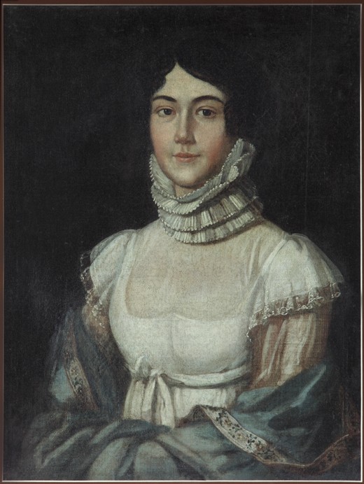 Porträt von Maria Michajlowna Lermontowa (1795-1817) von Unbekannter Künstler