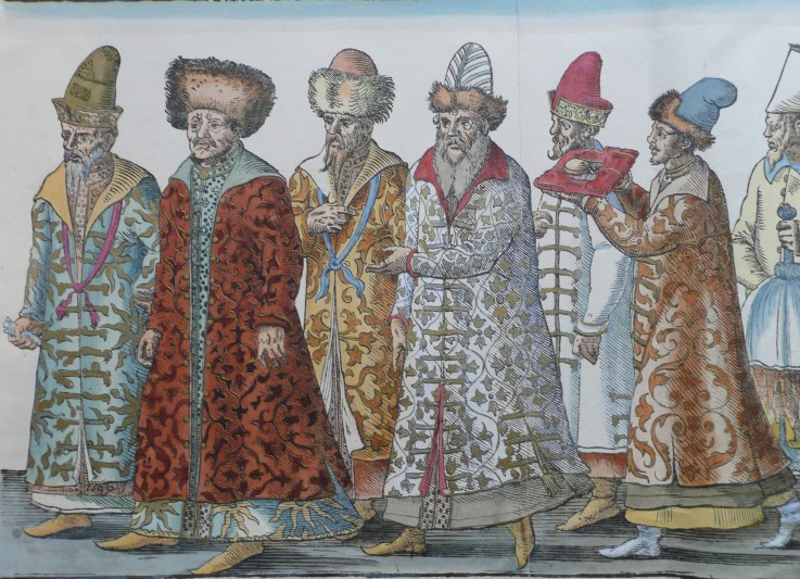 Porträt von Moskauer Monarchen Iwan III., Wassili III. Iwanowitsch, Iwan IV. von Russland und ihre G von Unbekannter Künstler