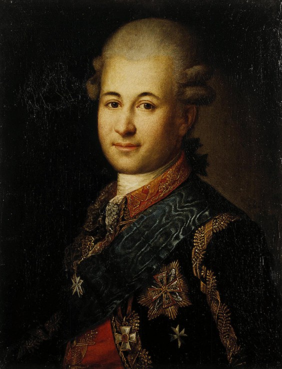 Porträt von Semjon Soritsch (1745-1799), Favorit der Kaiserin Katharina II. von Unbekannter Künstler