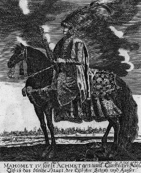 Sultan des Osmanischen Reiches Mehmed IV. zu Pferde