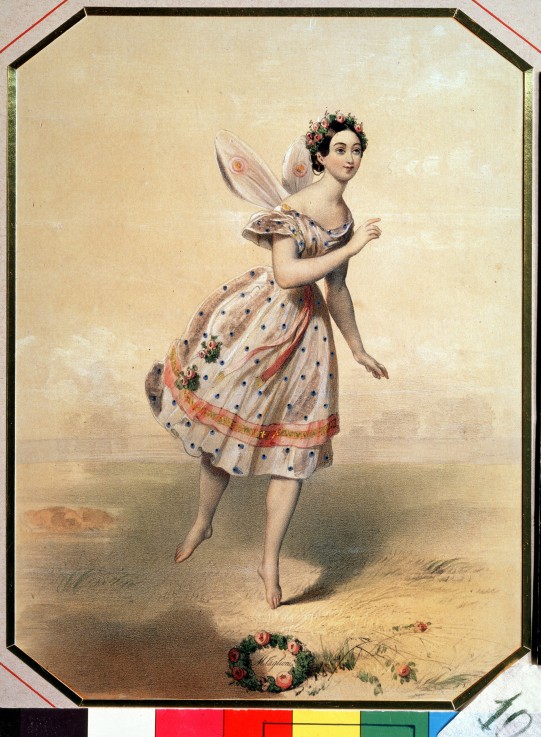 Tänzerin Maria Taglioni (1804-1884) im Ballett Sylphiden von F. Chopin von Unbekannter Künstler