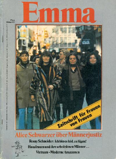 Erste Ausgabe der Zeitschrift EMMA vom Februar 1977 1977