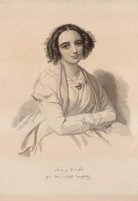 Porträt von Fanny Hensel geb. Mendelssohn (1805-1847) 1847