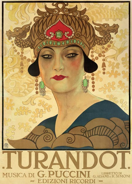 Plakat zur Oper Turandot im Teatro alla Scala von Unbekannter Künstler