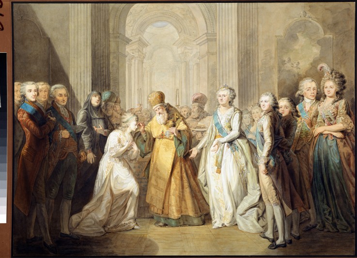 Verlobung des Grossfürsten Alexander Pawlowitsch und Prinzessin Luise von Baden von Unbekannter Künstler