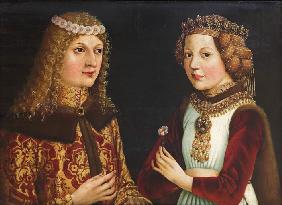 Verlobungsbild von Ladislaus Postumus (1440-1457) und Magdalena von Frankreich (1443-1495) 1457