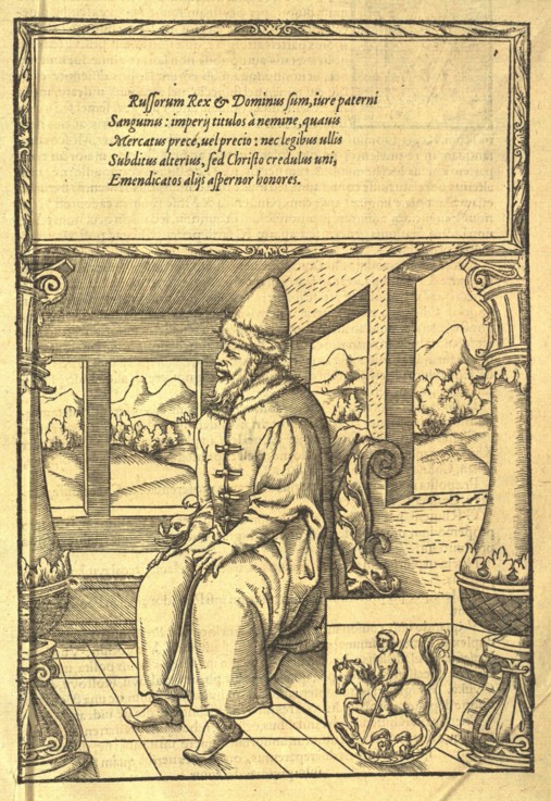 Wassili III. Iwanowitsch, Großfürst von Moskau (Illustration aus "Moscovia" von Siegmund von Herbers von Unbekannter Künstler