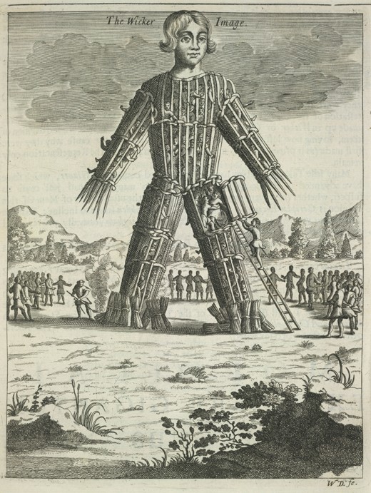 Wicker man (aus Britannia Antiqua Illustrata von Aylett Sammes) von Unbekannter Künstler