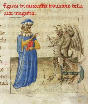 Zarathustra mit zwei Dämonen (aus dem pseudo-aristotelischen Brief Secretum Secretorum) 1425