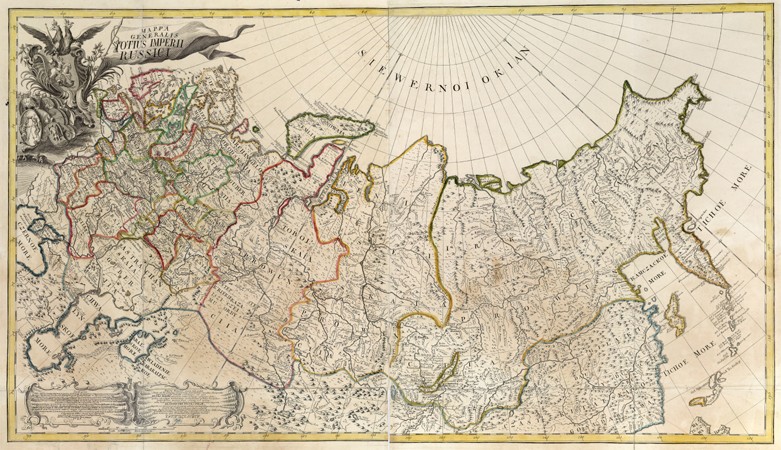 Erste allgemeine Karte des Russischen Reiches von Unbekannter Meister