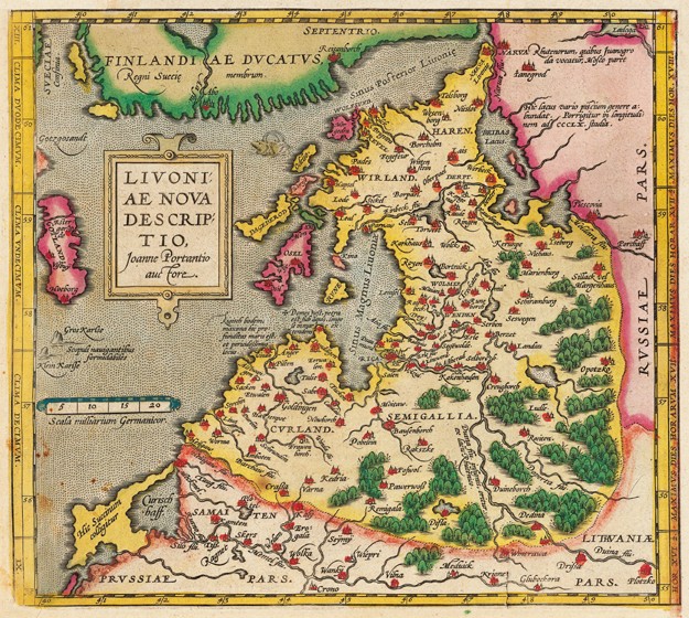 Karte von Livland, Livoniae Nova Descriptio von Unbekannter Meister
