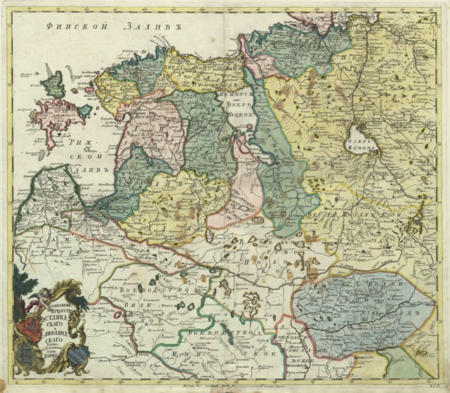 Karte von Livland und Estland von Unbekannter Meister