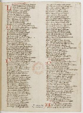 Ménagier de Paris, Seite aus einer Handschrift 1393